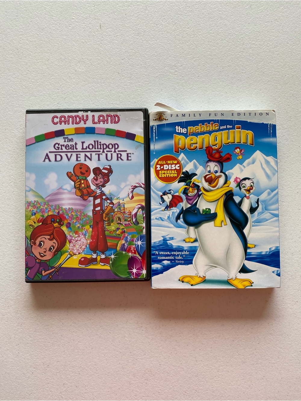 Candy Land DVD  & The Pebble and the Penguin DVD Bundle